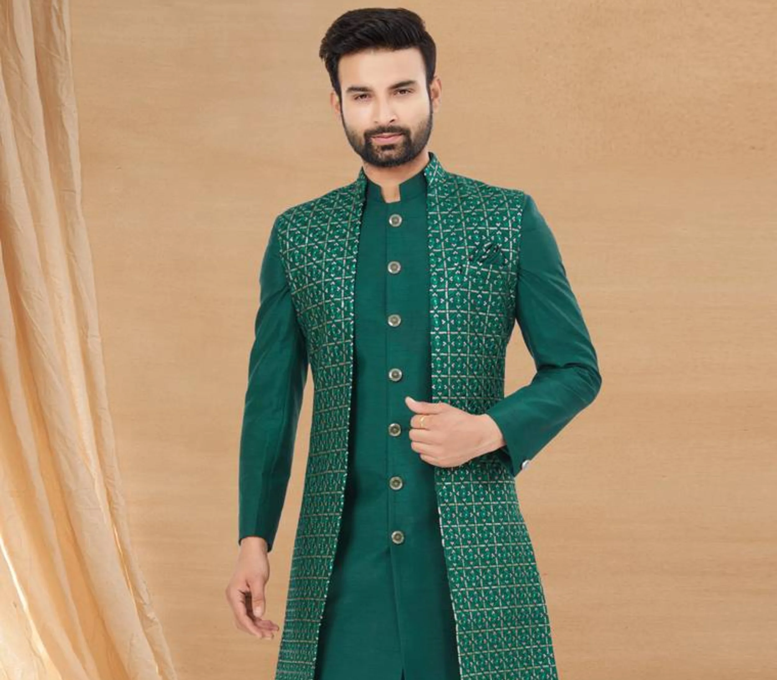 Mens Ethnic Fabric Manufacturers in - Shaadi Sherwani